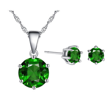Jewelry Sets 925 Sterling Silver Earring Pendant Necklace