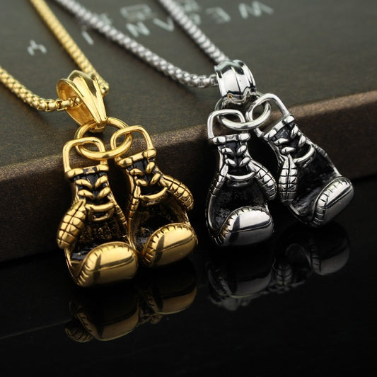 Boxing Gloves Necklace For Men Sporty zinc alloy Pendant Necklaces move Men Jewelry Best Gift Game gift jewelry