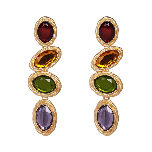 Fashionable Gem Style Earrings