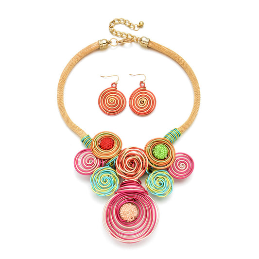 African Collar Necklace Tribal Customs Wearing Jewelry Festival Exaggerated Style