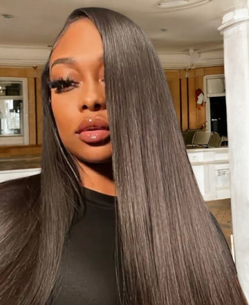 100% Brazilian Virgin Straight Human Hair 230% Density 13x6  36” Natural