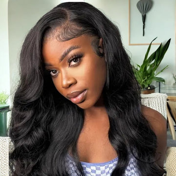 100% Virgin Brazilian Human Hair Lace Front Wig 200% Density 5x5 36β