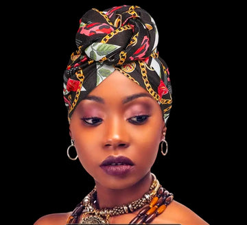 Women’s Large Floral Treasure Printed Turban 11 Colors Available (5) NEW COLORS to choose from