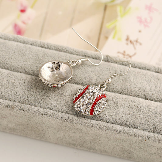 Trendy Athletic Diamond-Studded Sport Earrings