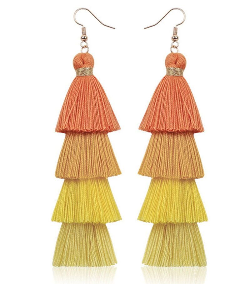 Bohemian Fashion Handmade Tassel Earrings