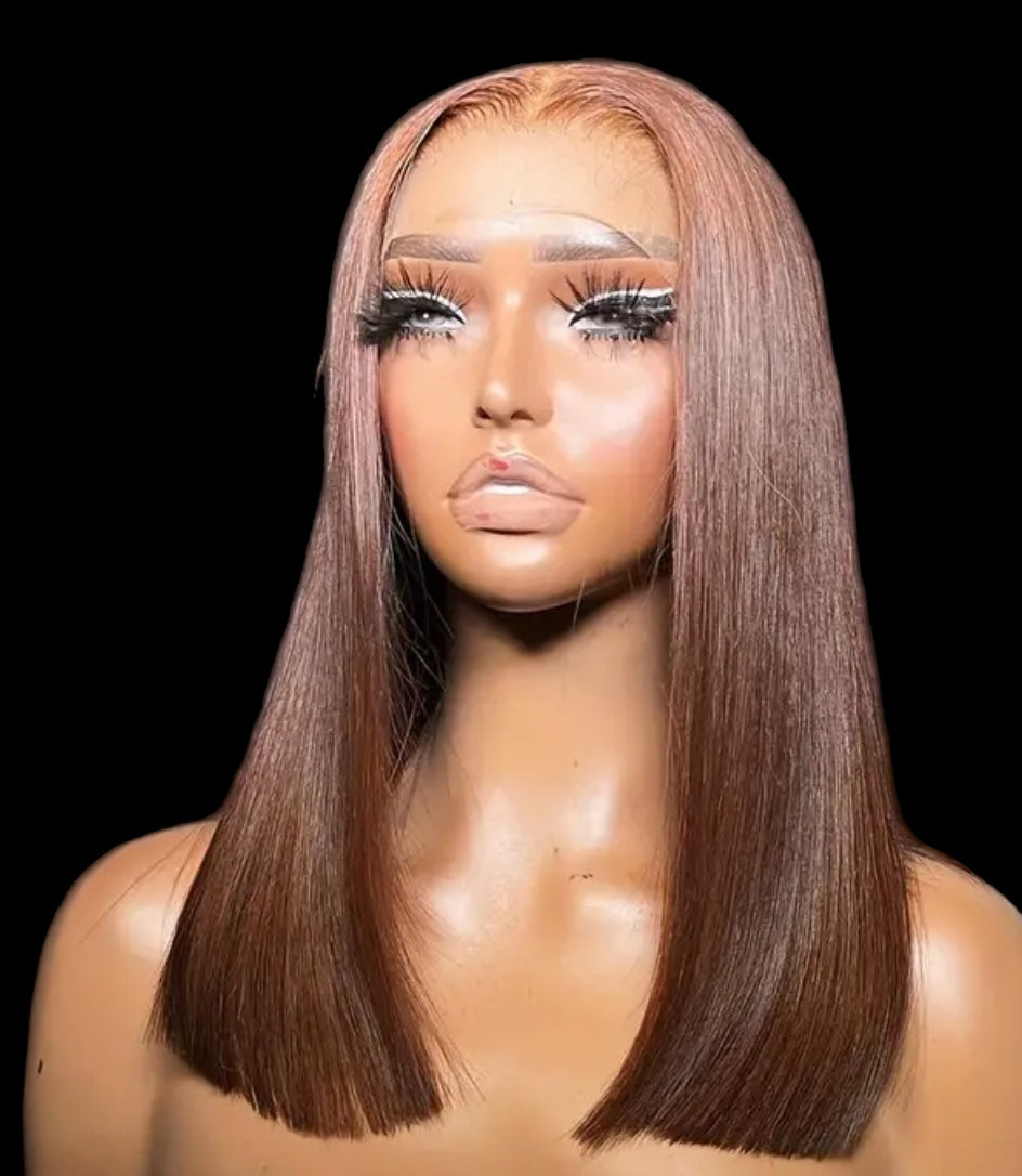 100% Brazilian Hair Bob 14” Cocoa Brown