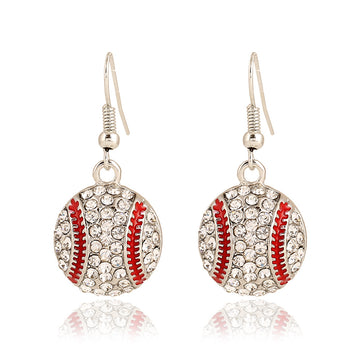 Trendy Athletic Diamond-Studded Sport Earrings