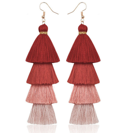 Bohemian Fashion Handmade Tassel Earrings