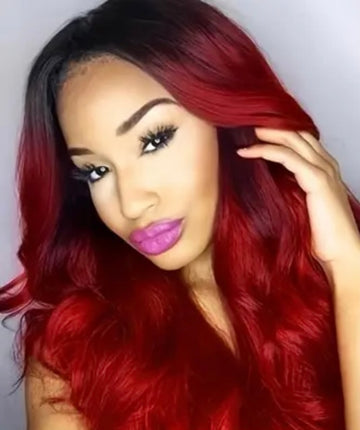 26” Synthetic Body Wave Wig Color: Red Wine