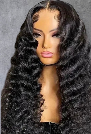 100% Brazilian Deep Wave Hair 250% Density 24” Natural