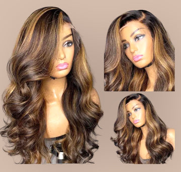 100% Brazilian Hair Lace Frontal Body Wave Wig 30”