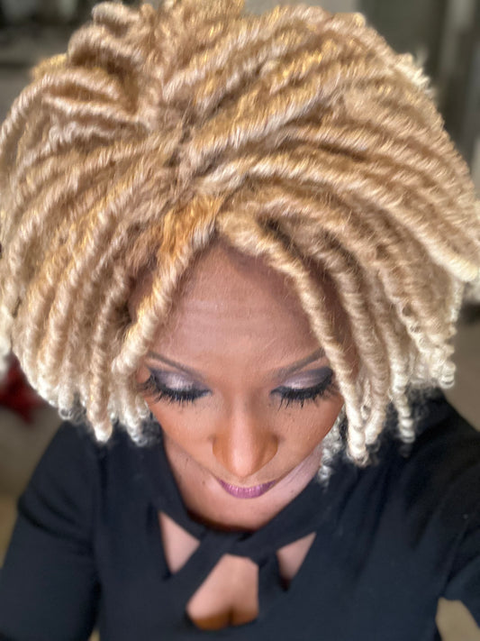 Fauc Locs Synthetic 12” Wig Also available in Grey!