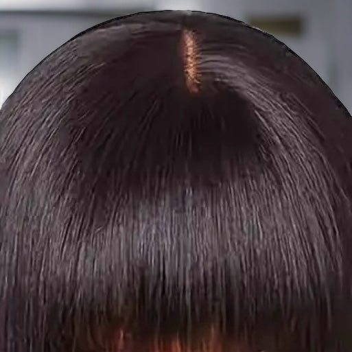 SOLD OUT! 100% Brazilian Hair Blunt Cut Bob with Bangs Natural