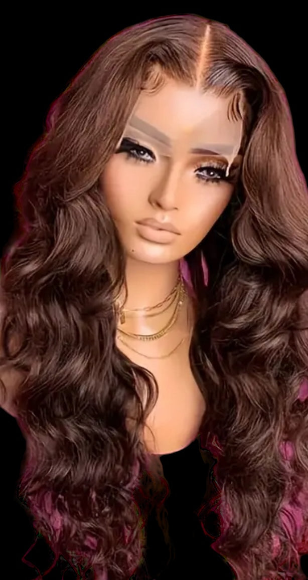 100% Human Hair 13x4 Chestnut Brown 26”