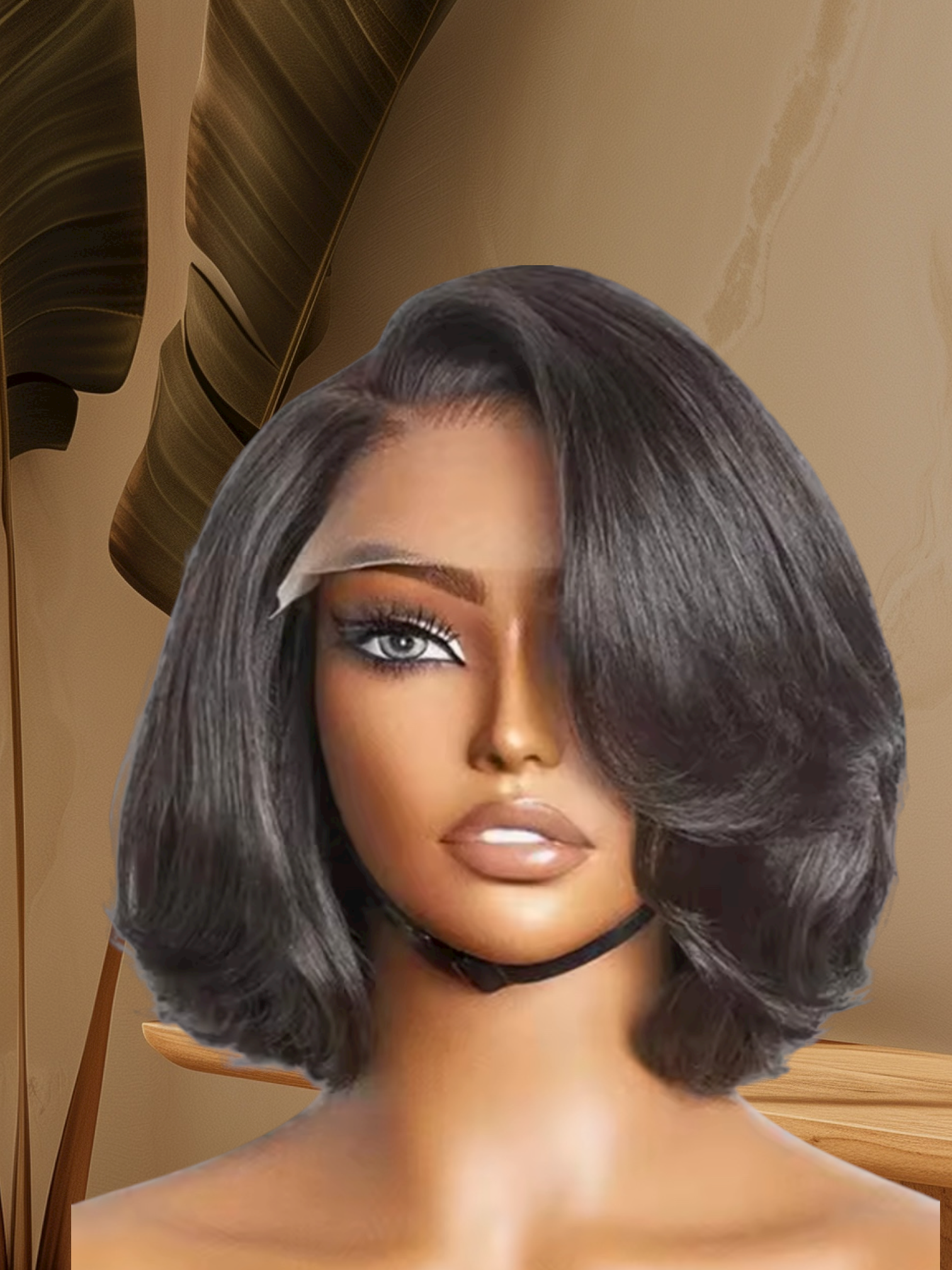 YWV 100% Human Hair Layered Bob 13x4 Black