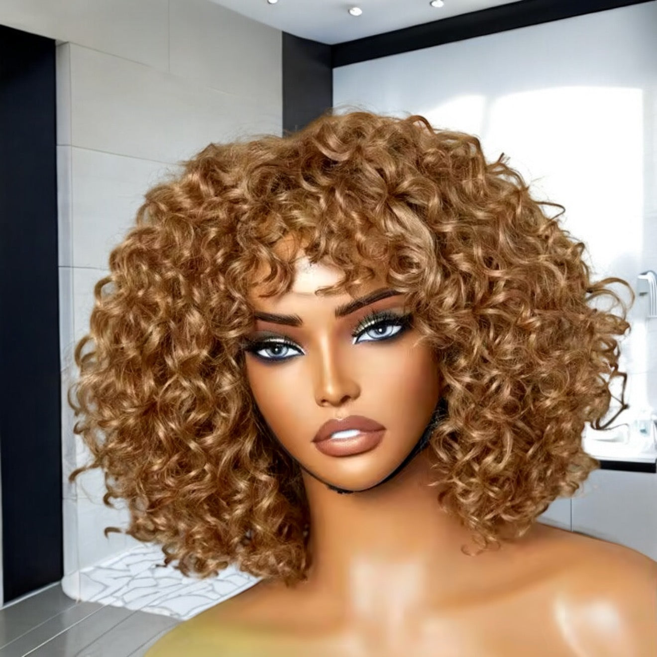 Short Cut Water Wave Glueless Minimalist Lace Wig 14”