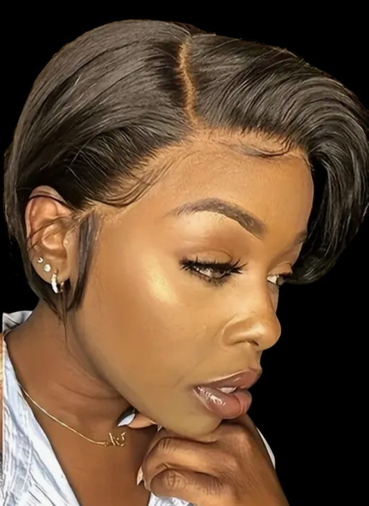 13x4x1 Lace Front Pixie Wig Natural